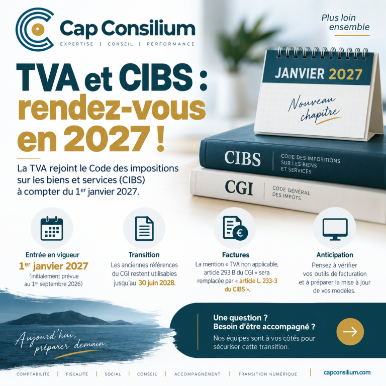 TVA : le passage au CIBS est reporté au 1er janvier 2027